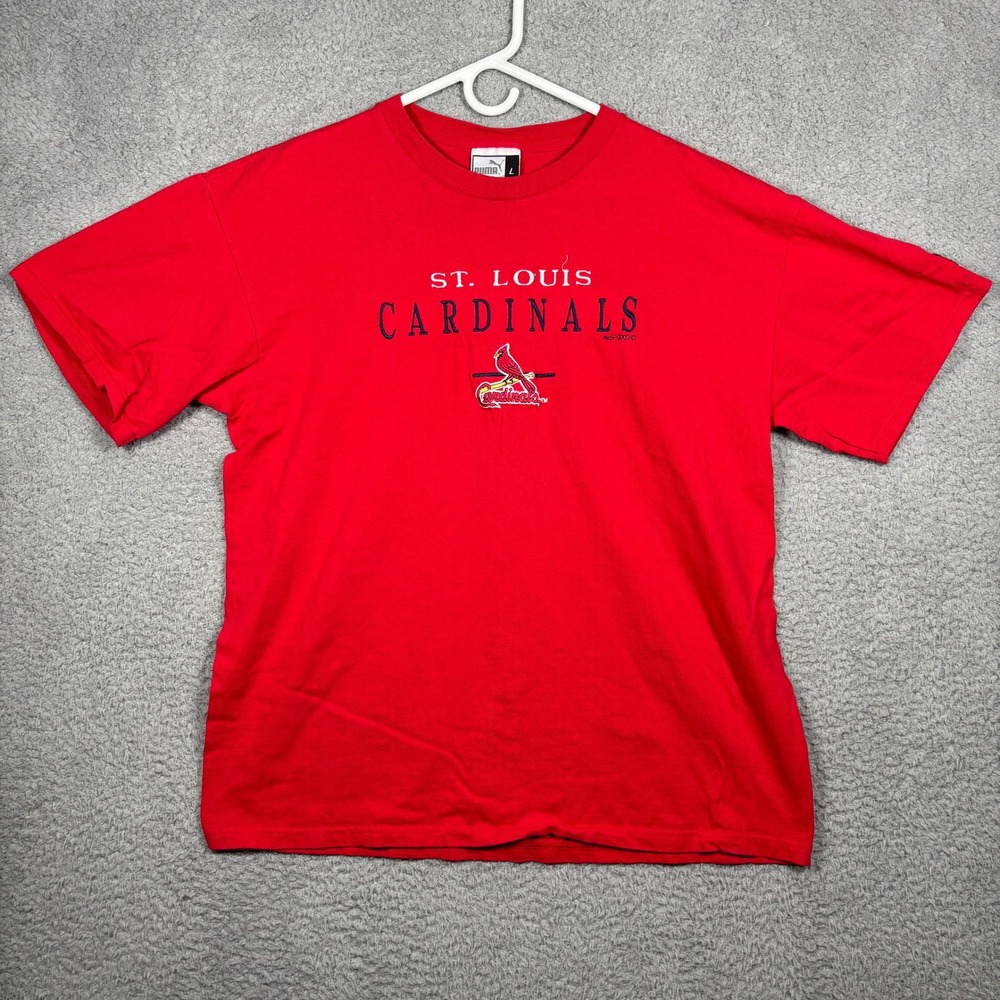 Puma St. Louis Cardinals MLB T-Shirt Mens Large Red Vintage 2000 Graphic Tee